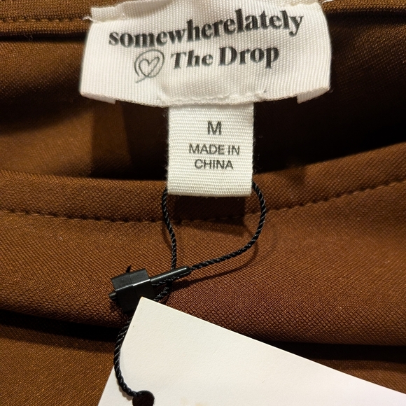 The Drop Brown One-Shoulder Top, Size M - Picture 3 of 5
